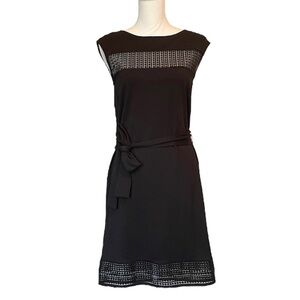 Ann Taylor Midi Black Sleeveless Dress Women’s size XS